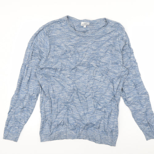 NEXT Womens Blue Boat Neck  Cotton Pullover Jumper Size S