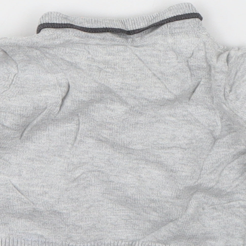 F&F Boys Grey  Cotton Pullover Jumper Size 0-3 Months  Pullover