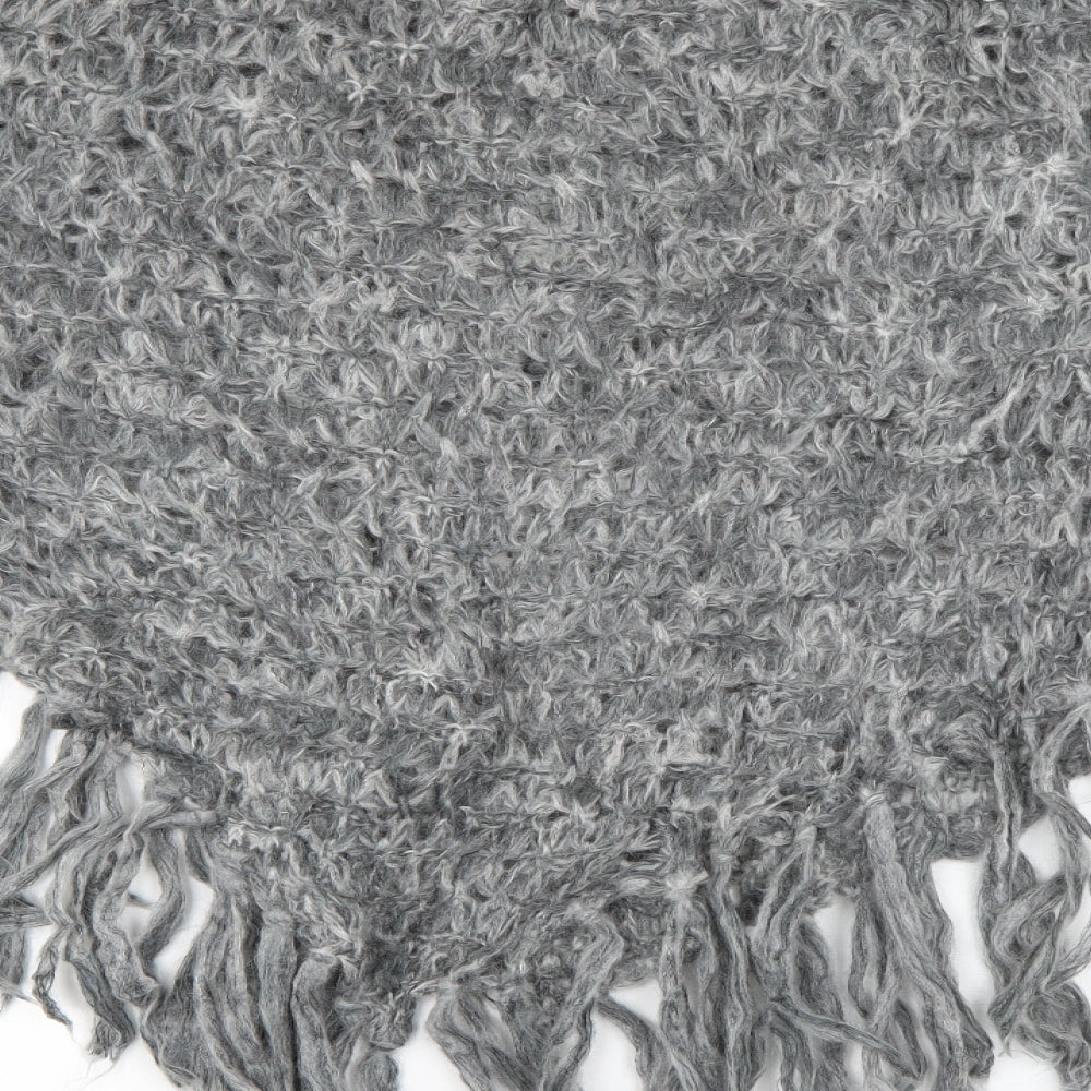 Preworn Womens Grey Boat Neck  Acrylic Pullover Jumper One Size   - Poncho