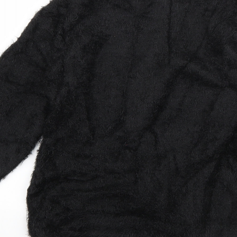 TU Girls Black Round Neck  Polyamide Pullover Jumper Size 12 Years  Pullover - Candy Cane Heart