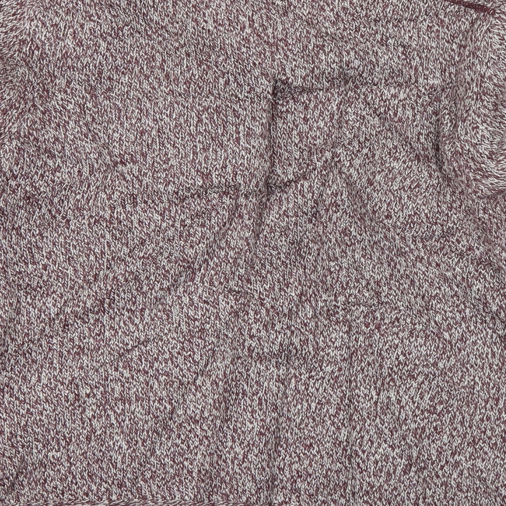 Threadbare Mens Purple High Neck  Acrylic Pullover Jumper Size M