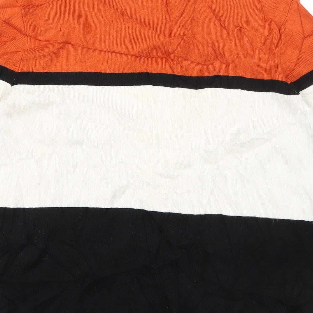 Matalan Womens Multicoloured Boat Neck Striped Viscose Pullover Jumper Size 12