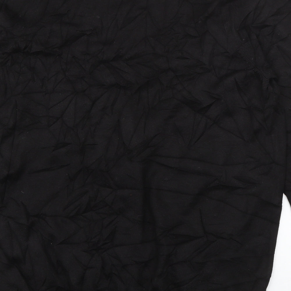 NEXT Womens Black V-Neck  Viscose Cardigan Jumper Size 16
