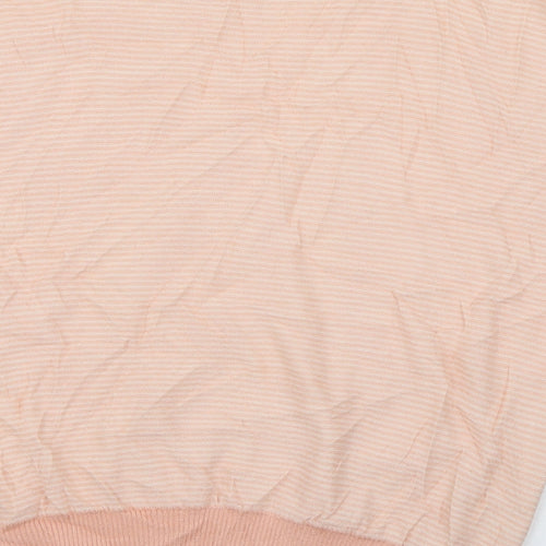 Preworn Womens Pink Roll Neck Geometric Polyester Pullover Jumper Size 10