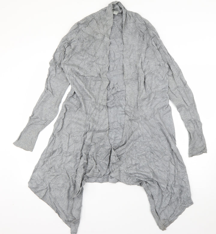 Wallis Womens Grey V-Neck  Viscose Cardigan Jumper Size M