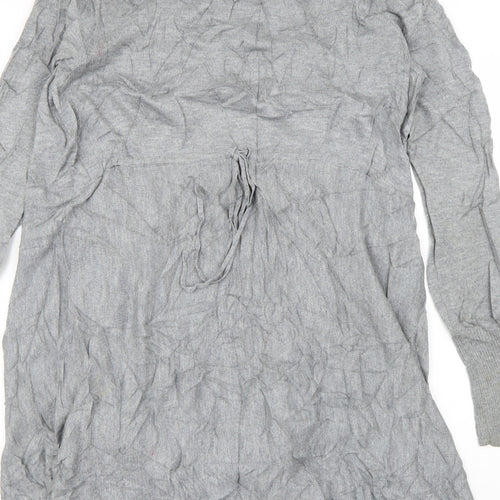 Wallis Womens Grey V-Neck  Viscose Cardigan Jumper Size M