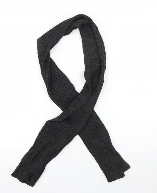 Preworn Mens Grey  Acrylic Rectangle Scarf Scarf One Size