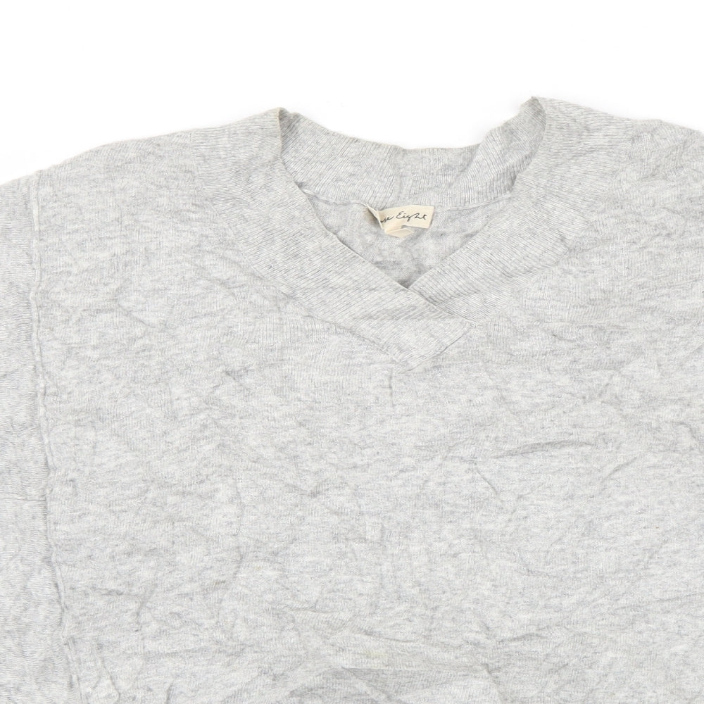 Phase Eight Womens Grey Round Neck  Acrylic Pullover Jumper Size M