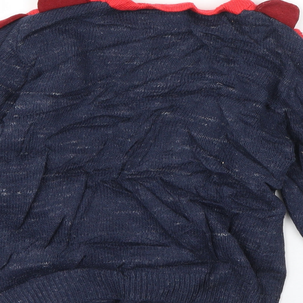 George Boys Blue Round Neck  Cotton Pullover Jumper Size 4-5 Years  Pullover - Dinosaur