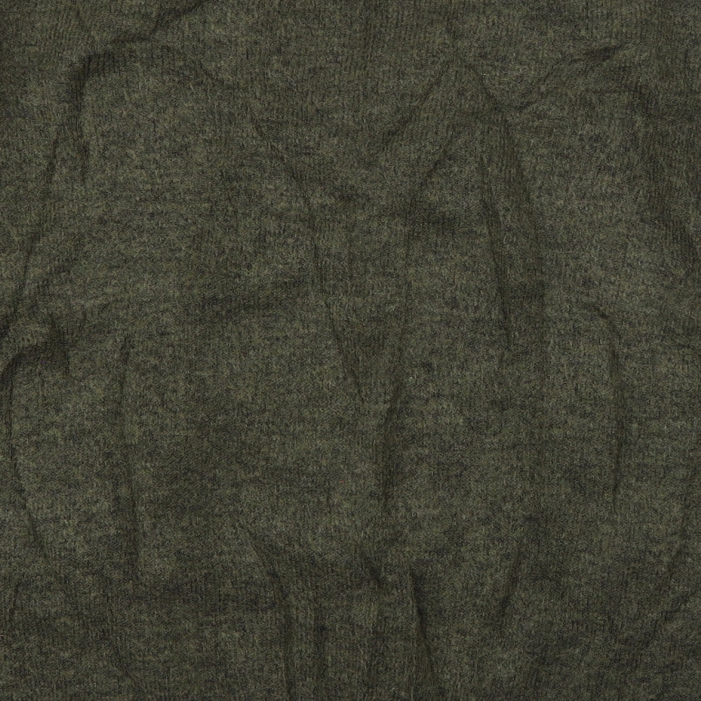 TU Womens Green V-Neck  Acrylic Pullover Jumper Size 18