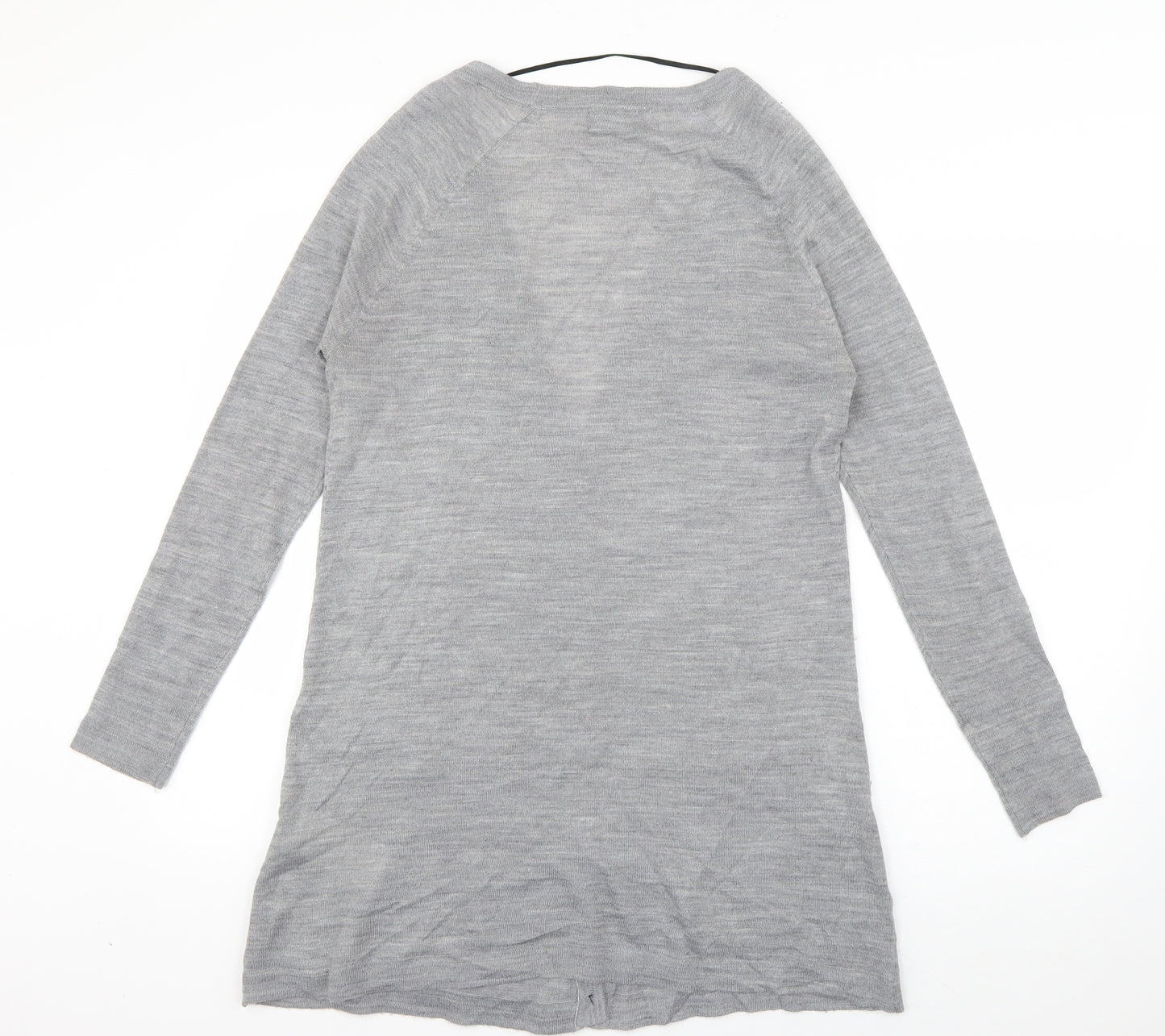 VERO MODA Womens Grey Round Neck  Acrylic Cardigan Jumper Size S