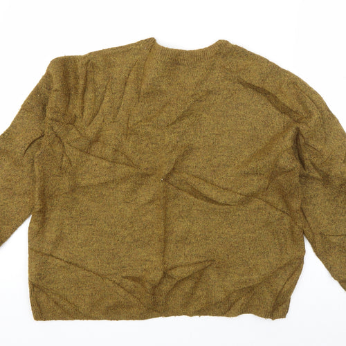 H&M Womens Green Round Neck  Acrylic Pullover Jumper Size XS