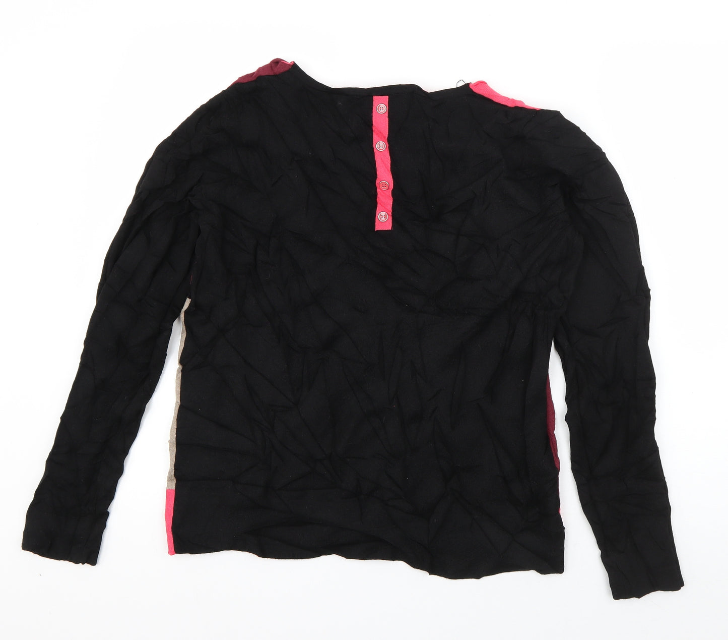Comma Womens Multicoloured Round Neck Geometric Viscose Pullover Jumper Size 12