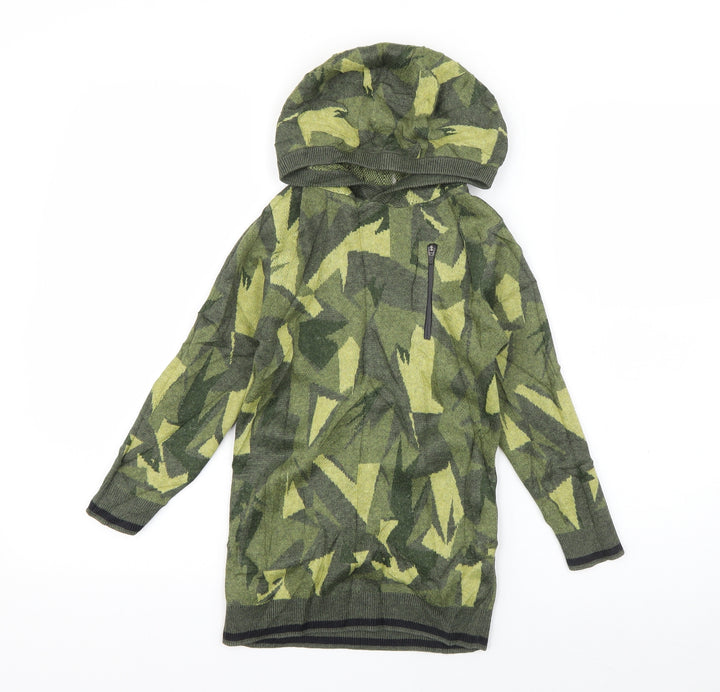 NEXT Boys Green Cotton Pullover Hoodie Size 5 Years Pullover