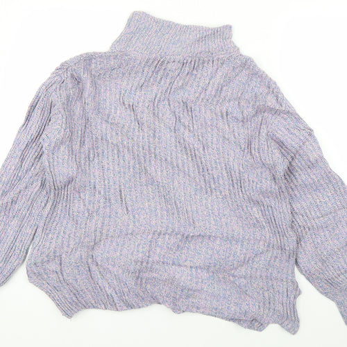 H&M Womens Blue Round Neck  Cotton Pullover Jumper Size S