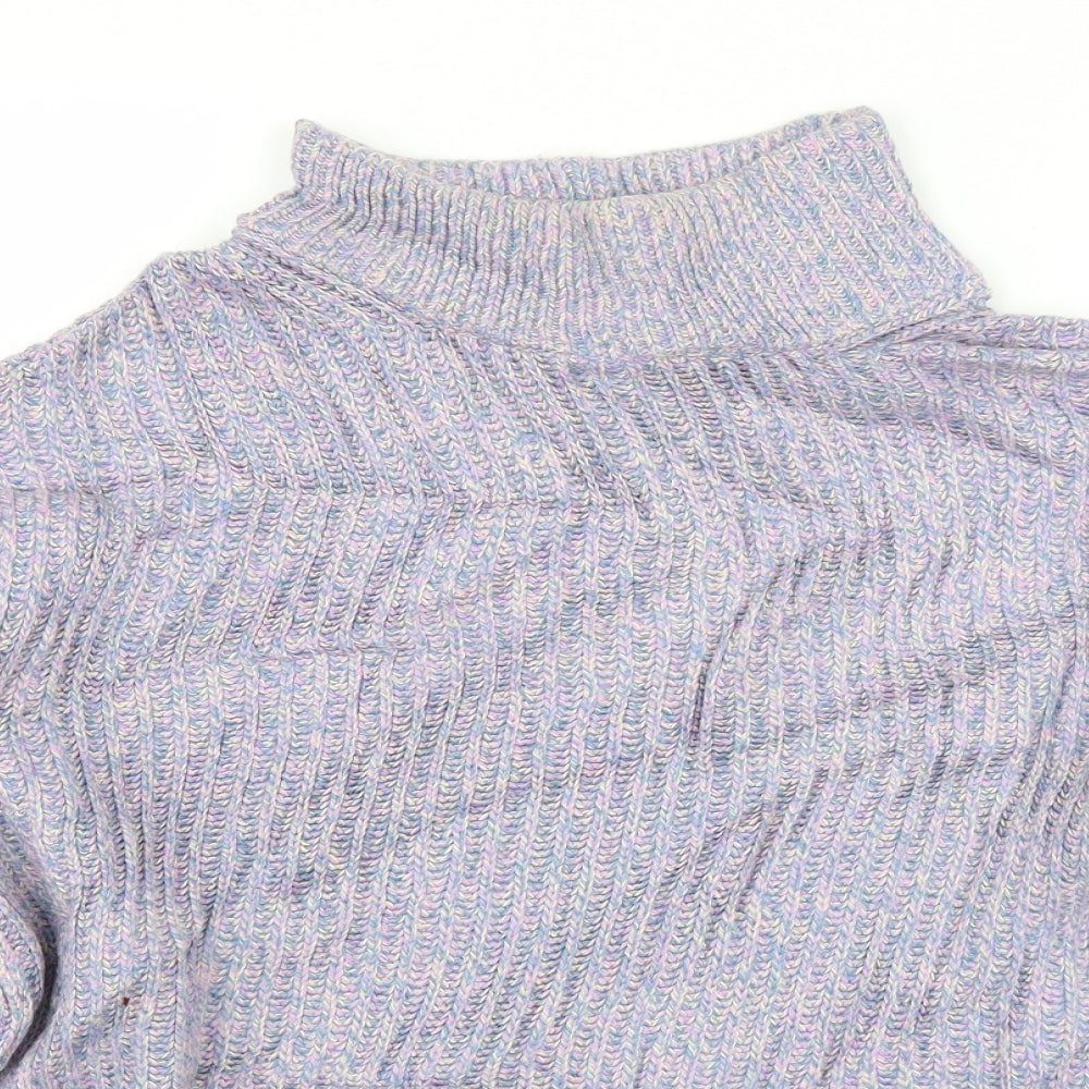 H&M Womens Blue Round Neck  Cotton Pullover Jumper Size S