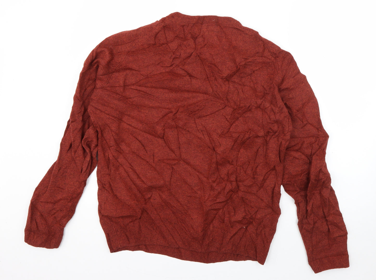 Marks and Spencer Mens Brown Crew Neck  Wool Pullover Jumper Size M