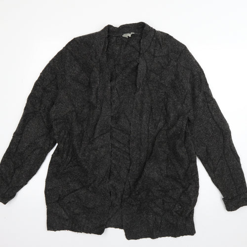 ASOS Womens Grey V-Neck  Acrylic Cardigan Jumper Size 10