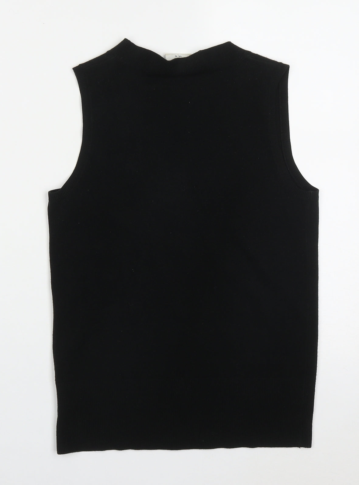 NEXT Womens Black V-Neck  Acrylic Vest Jumper Size 10
