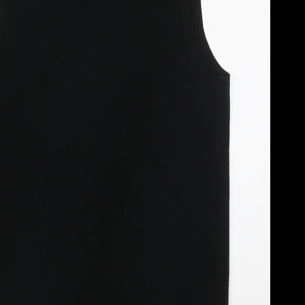 NEXT Womens Black V-Neck  Acrylic Vest Jumper Size 10