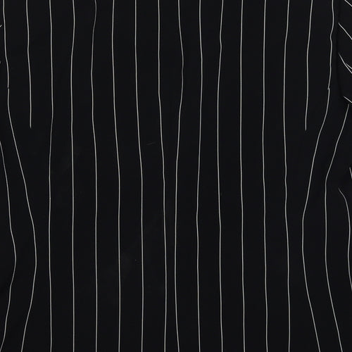 Roman Womens Black Striped Polyester Jacket Suit Jacket Size 14
