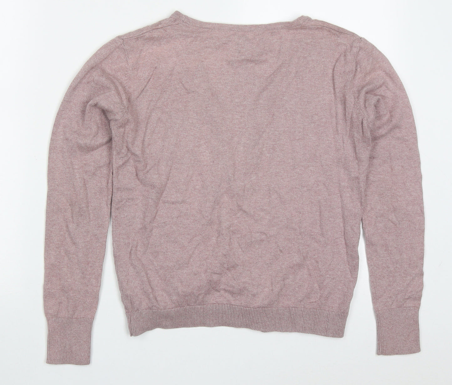 Primark Womens Pink V-Neck  Cotton Cardigan Jumper Size 12