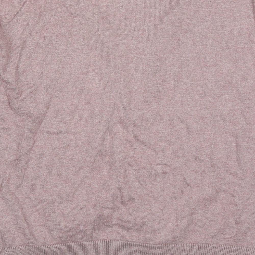 Primark Womens Pink V-Neck  Cotton Cardigan Jumper Size 12