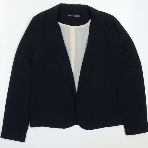 Atmosphere Womens Blue  Polyester Jacket Blazer Size 8
