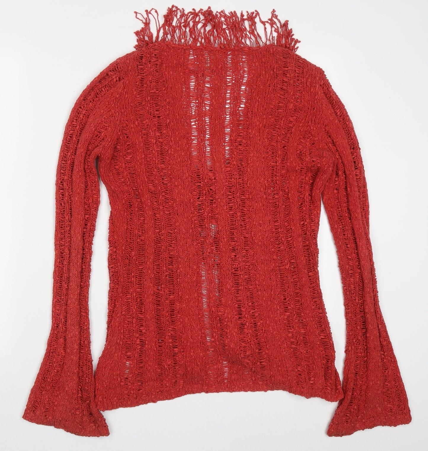 NEXT Womens Red V-Neck  Cotton Cardigan Jumper Size XS