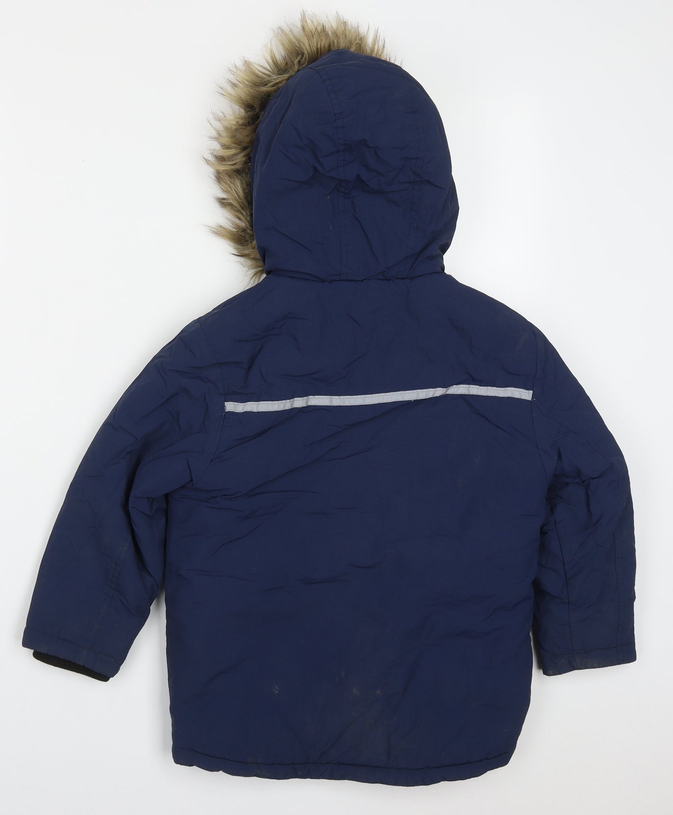 George Boys Blue   Basic Coat Coat Size 5-6 Years  Zip