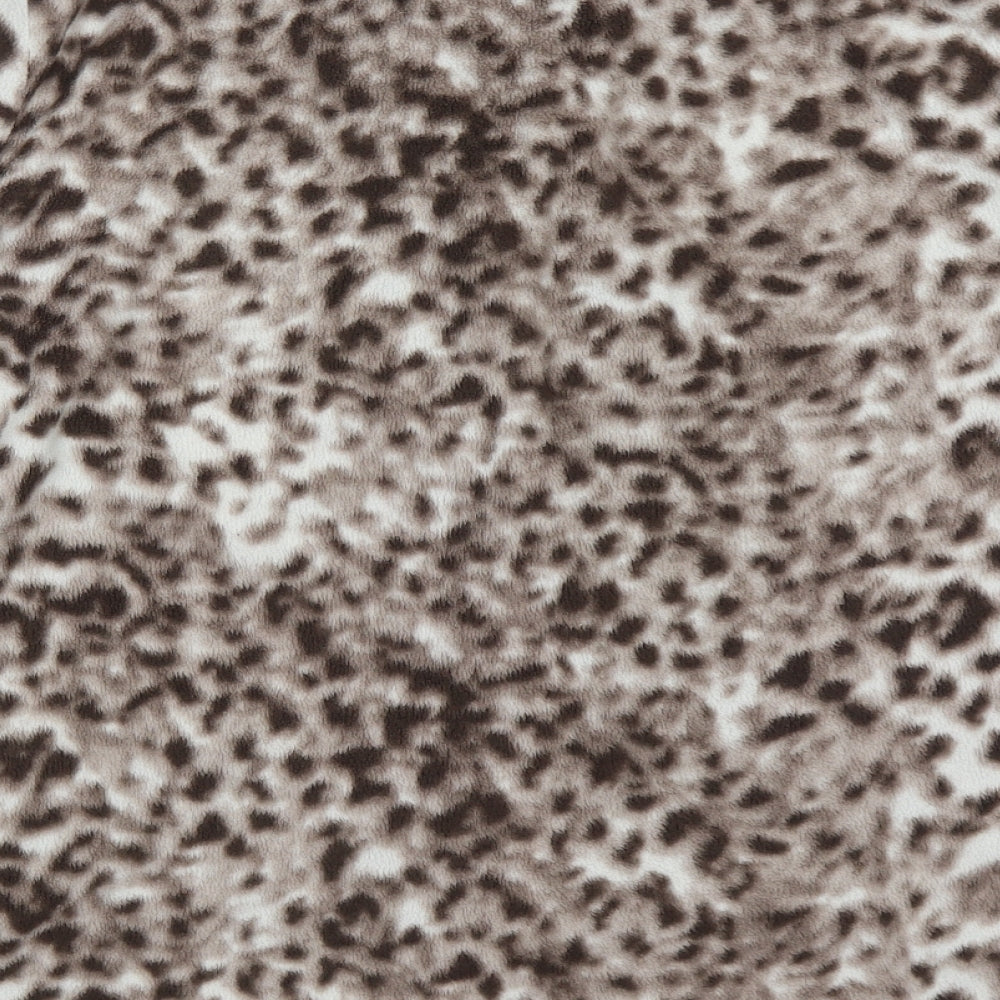 Avon Womens Brown Animal Print Polyester Top Pyjama Top Size 14  Button