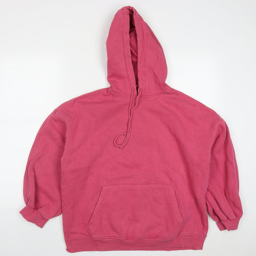 H&M Womens Pink  Cotton Pullover Hoodie Size S  Pullover