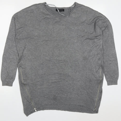 Atmosphere Womens Grey Round Neck  Viscose Pullover Jumper Size 14