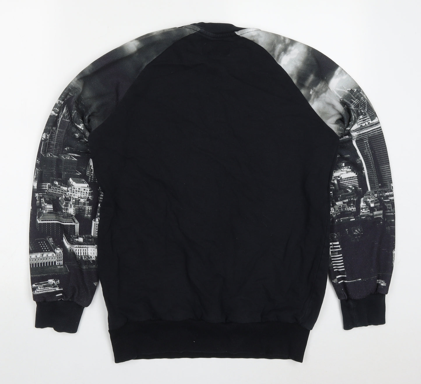 Primark Mens Black  Cotton Pullover Sweatshirt Size S   - London