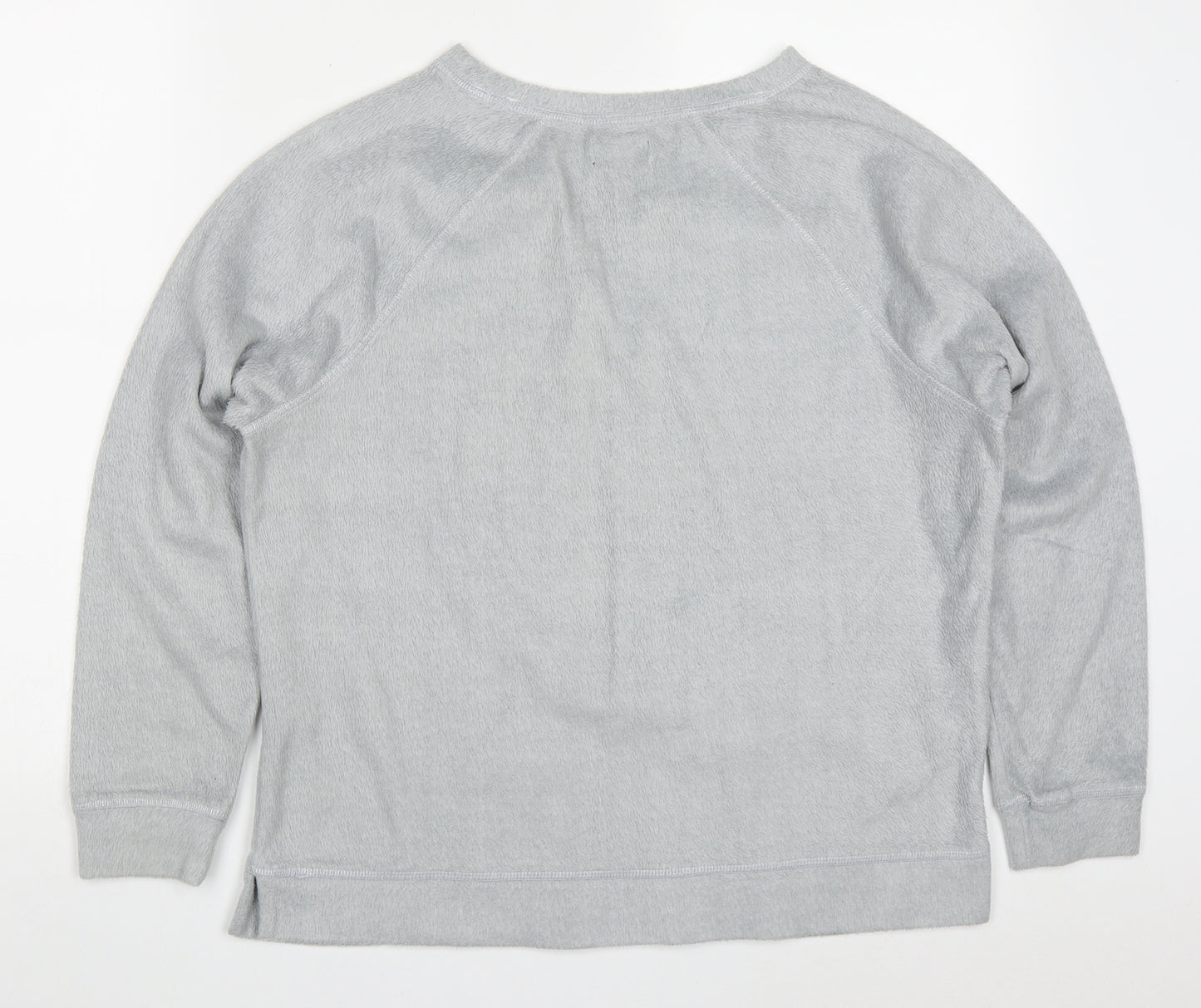 F&F Womens Grey Solid Polyester Top Pyjama Top Size M