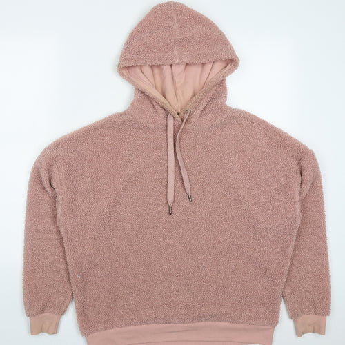New Look Womens Pink  Polyester Pullover Hoodie Size 8  Pullover
