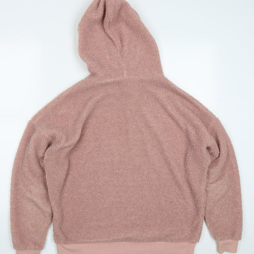 New Look Womens Pink  Polyester Pullover Hoodie Size 8  Pullover