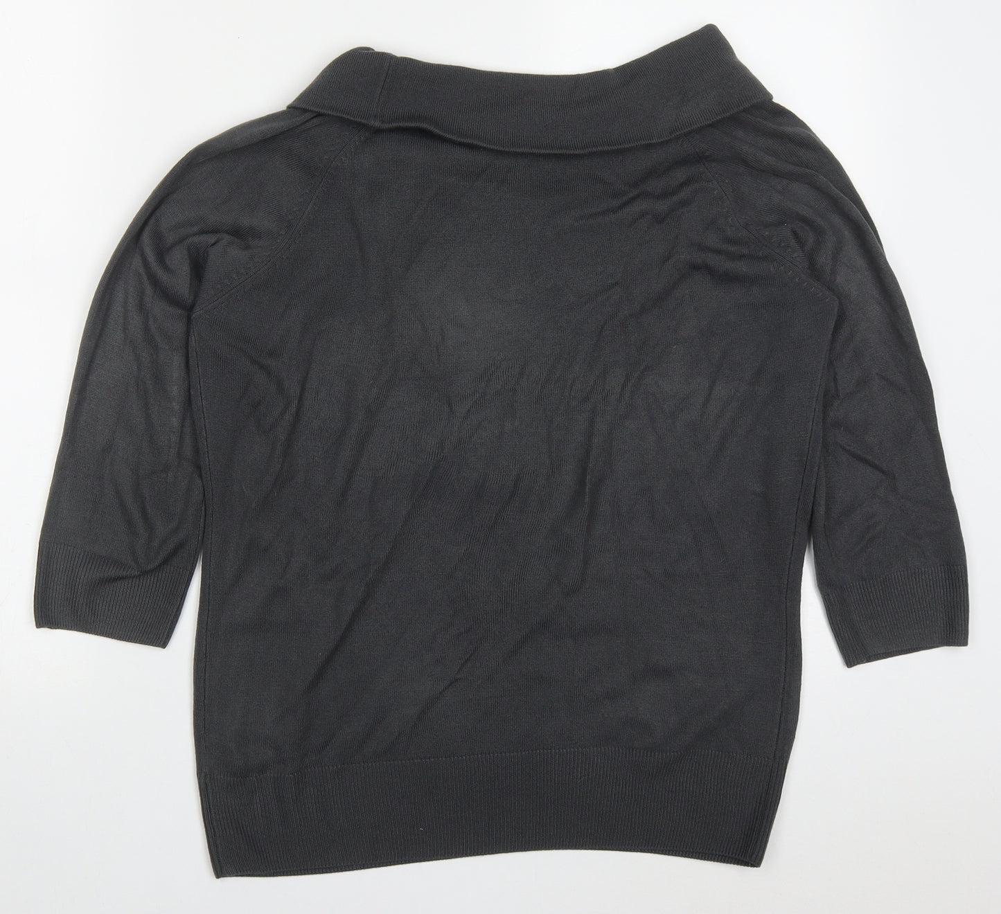 Marks and Spencer Womens Grey Roll Neck  Acrylic Pullover Jumper Size 16