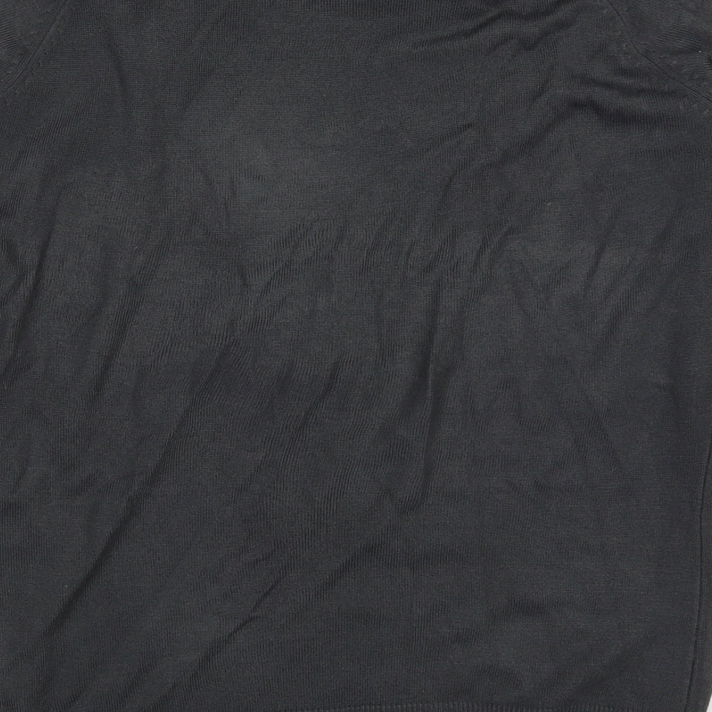 Marks and Spencer Womens Grey Roll Neck  Acrylic Pullover Jumper Size 16