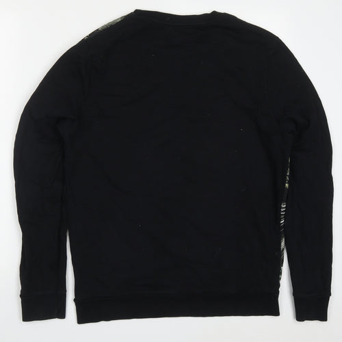 River Island Mens Black  Polyester Pullover Sweatshirt Size M   - Lion