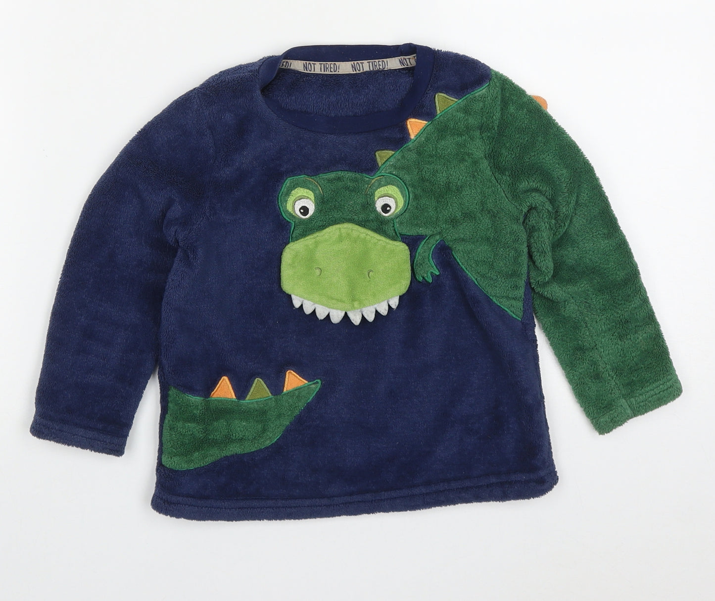 Nutmeg Boys Multicoloured Solid Polyester  Pyjama Top Size 2-3 Years  Pullover - Dinosaur