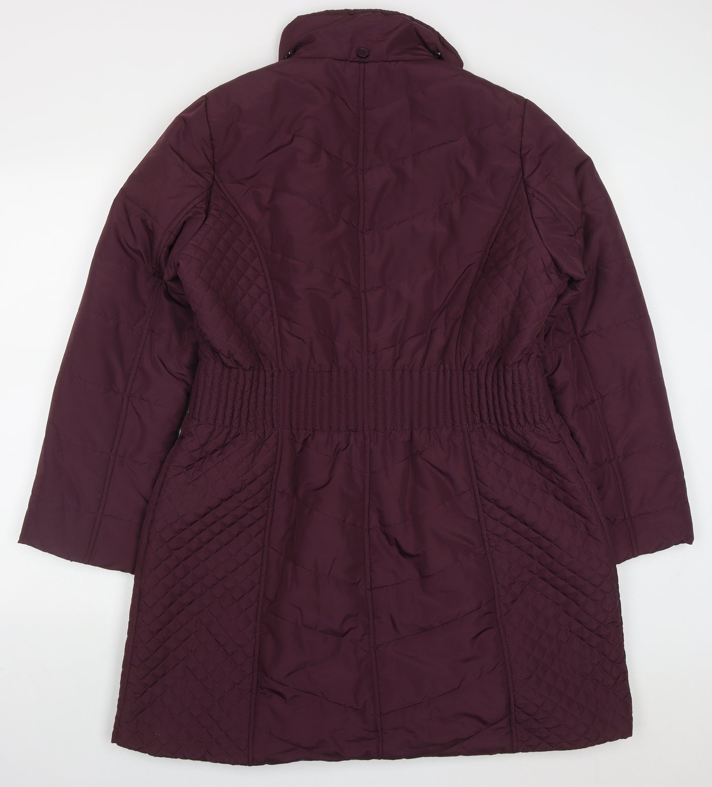 M&Co Womens Purple   Quilted Coat Size 18  Zip