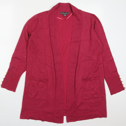 Primark Womens Pink V-Neck  Viscose Cardigan Jumper Size 12