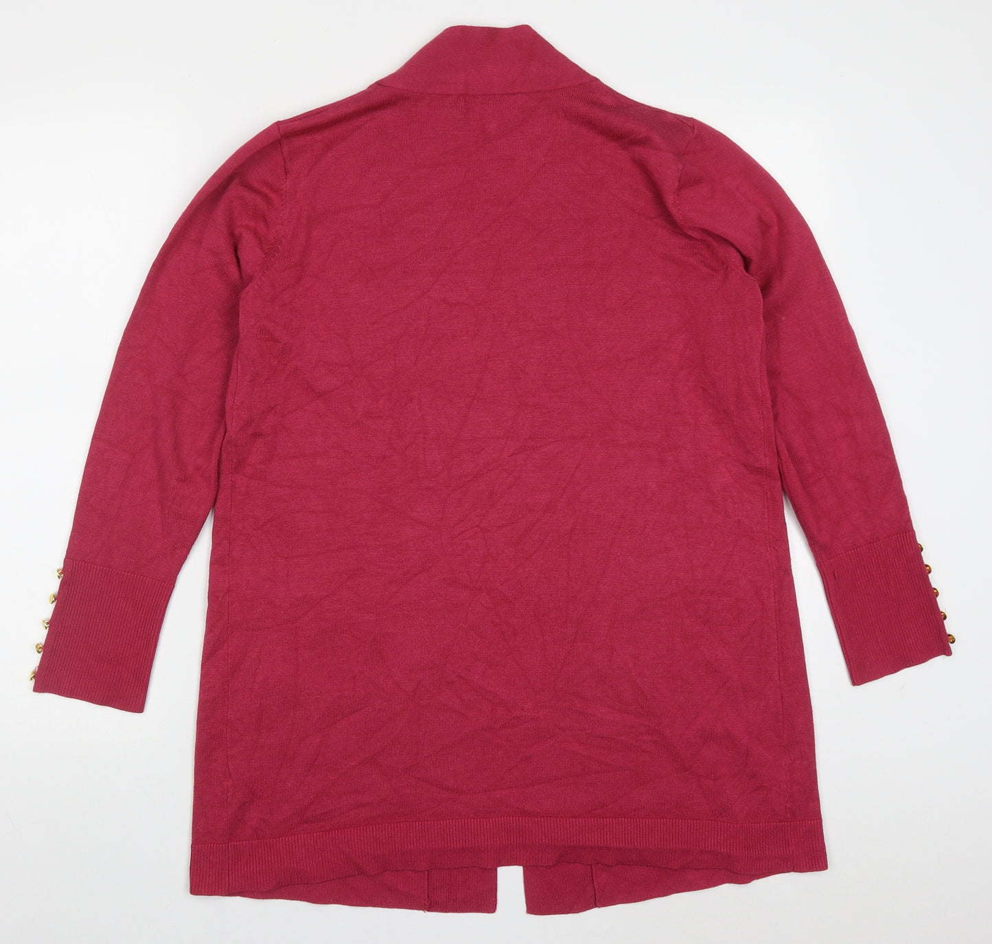 Primark Womens Pink V-Neck  Viscose Cardigan Jumper Size 12