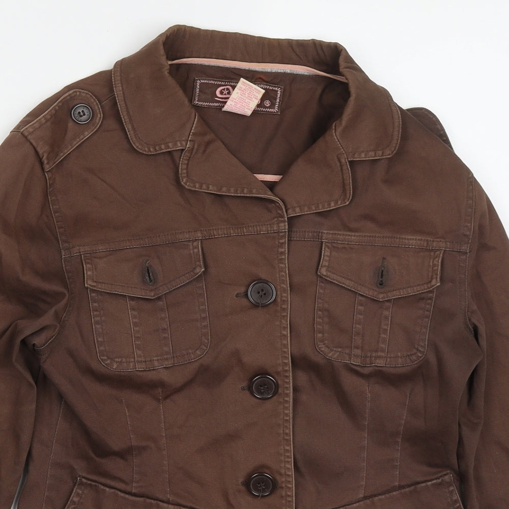 Star Womens Brown   Jacket  Size M  Button