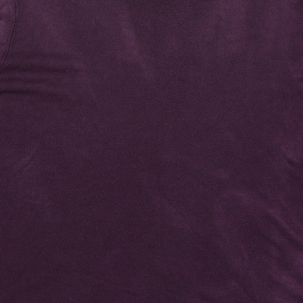 Papaya Womens Purple Round Neck  Acrylic Pullover Jumper Size 20