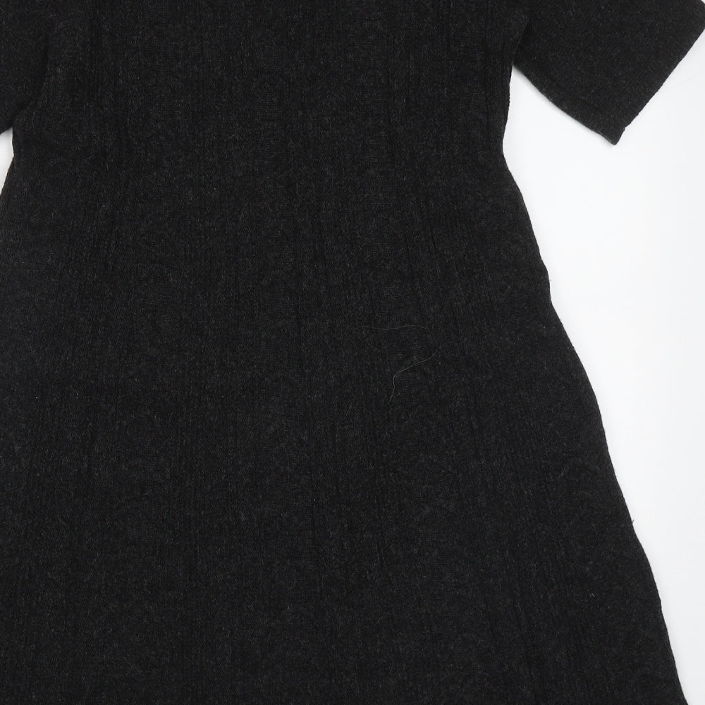 Per Una Womens Grey  Polyester Jumper Dress  Size 16  Round Neck Pullover