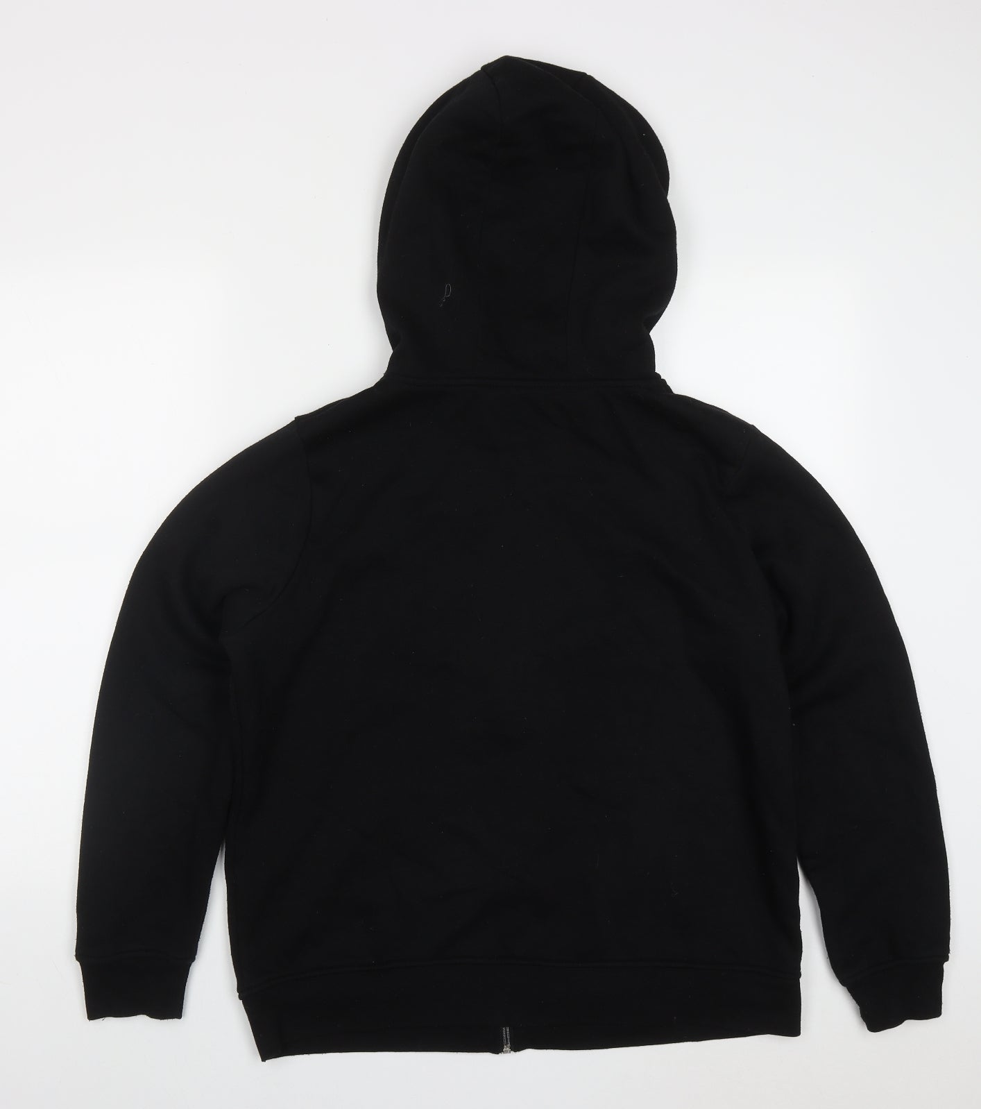 Primark Womens Black  Cotton Full Zip Hoodie Size 14  Zip