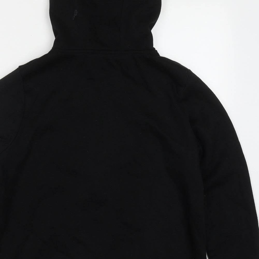 Primark Womens Black  Cotton Full Zip Hoodie Size 14  Zip