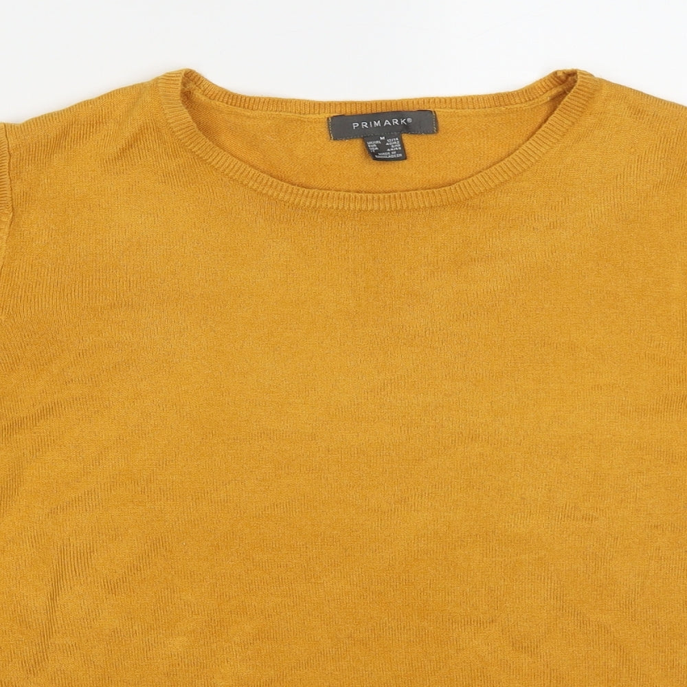 Primark Womens Orange Round Neck  Acrylic Pullover Jumper Size 12